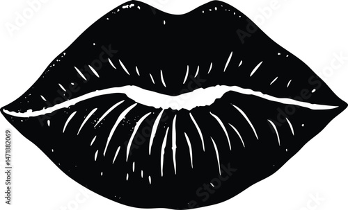 vector illustration of lips