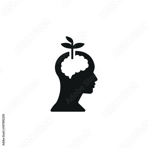 Mental Growth icon. Simple mental growth icon for social media, app and web design. Vector illustration.