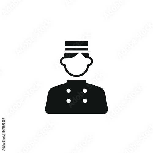 Bellboy icon. Simple bellboy icon for social media, app and web design. Vector illustration.