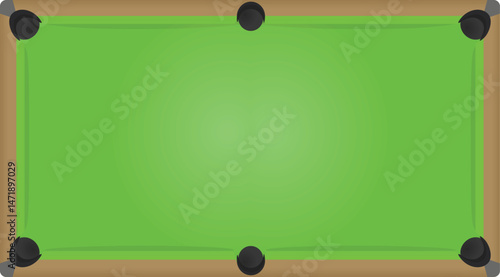 Billiard table top view. vector