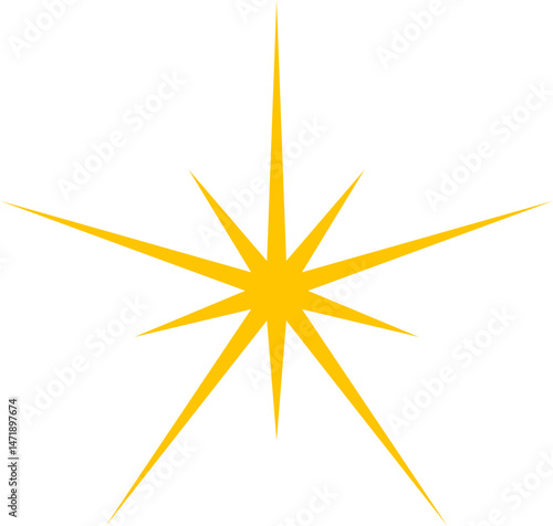 Sparkle vector illustration. Y2k geometric shape