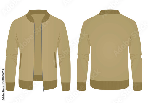 Male  brown jumper. vector illustration