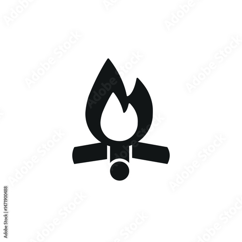 Campfire icon. Simple campfire icon for social media, app and web design. Vector illustration.