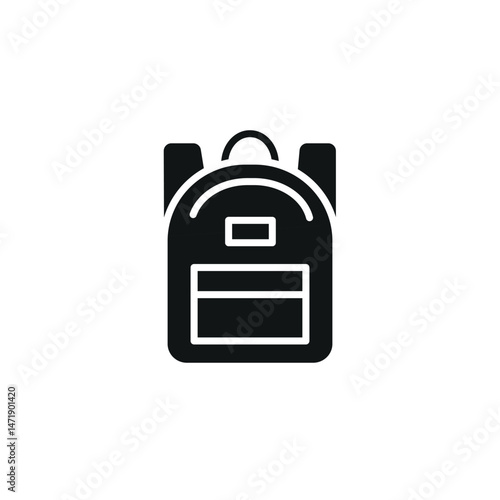 Backpack icon. Simple backpack icon for social media, app and web design. Vector illustration.