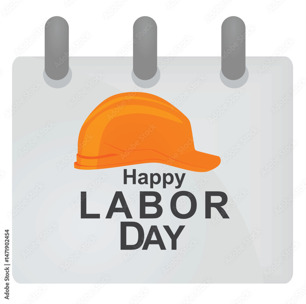 Fototapeta premium Happy labor day card. vector