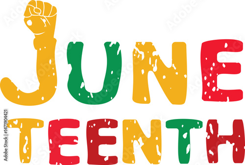 
Juneteenth World Lettering