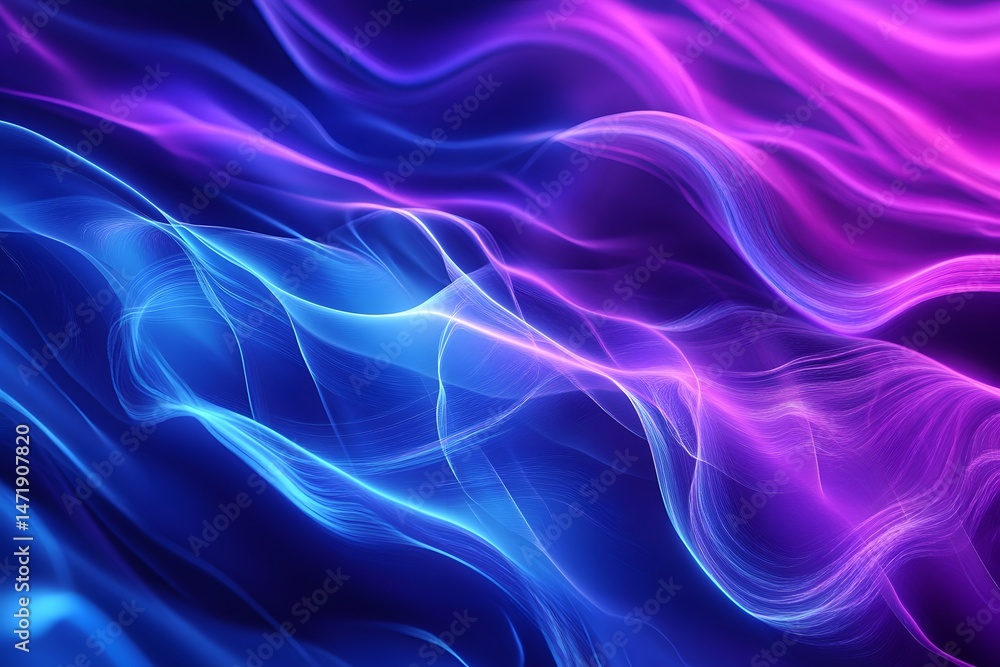 Fototapeta premium Abstract Blue Purple Wave Background
