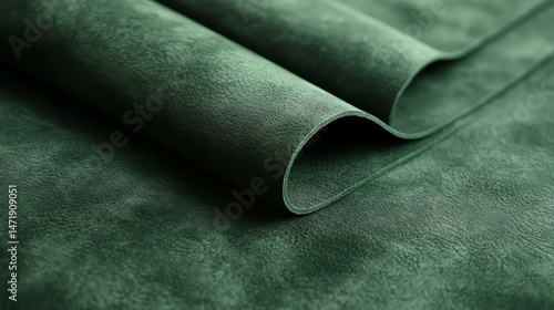 Wallpaper Mural Deep forest green suede material texture close up. Torontodigital.ca