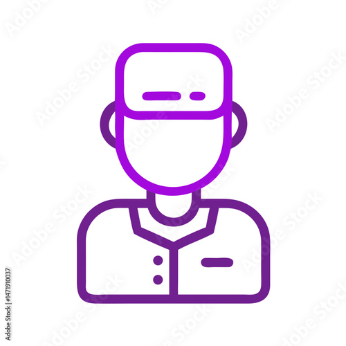 Concierge icon in gradient outline style.