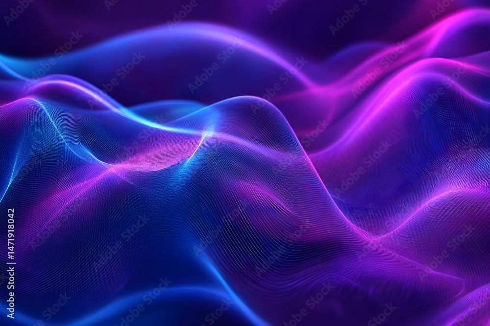 Fototapeta premium Abstract Purple Blue Wave Background