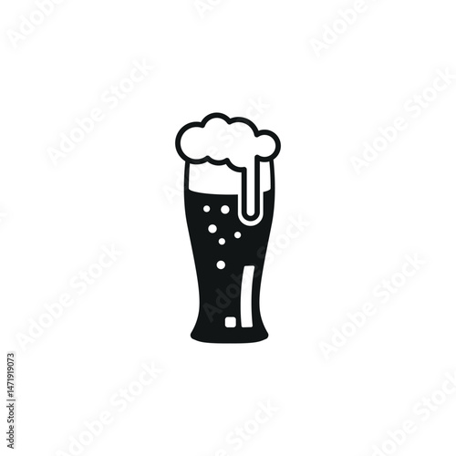 Beer mug icon. Simple beer mug icon for social media, app and web design. Vector illustration.