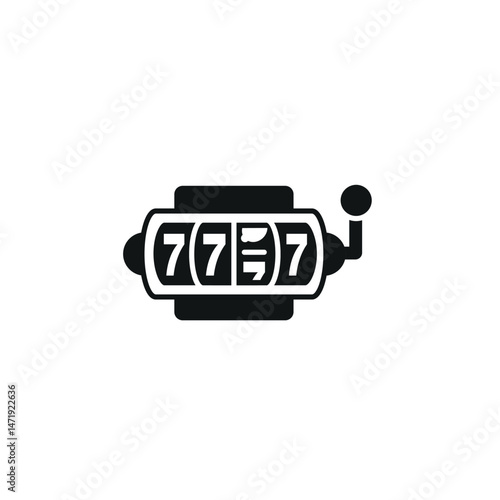 Jackpot slot icon. Simple jackpot slot icon for social media, app and web design. Vector illustration.