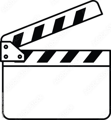 Movie Clapperboard A Clean Vector Illustration