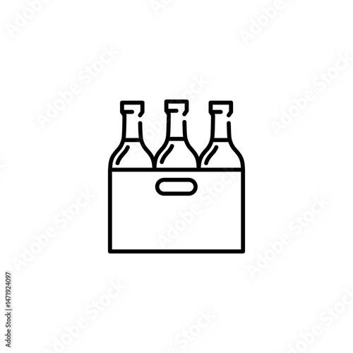 Wine crate icon. Simple wine crate icon for social media, app and web design. Vector illustration.