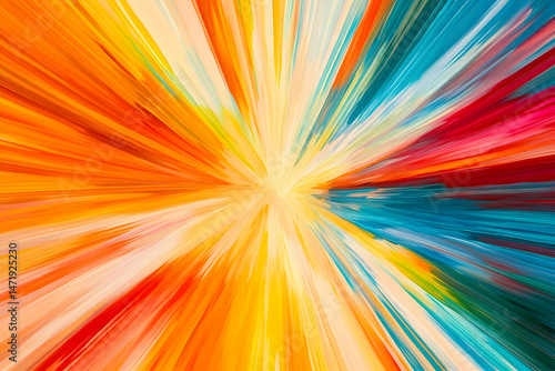 Wallpaper Mural Colorful Burst of Abstract Art with Radiant Energy and Vivid Hues Torontodigital.ca