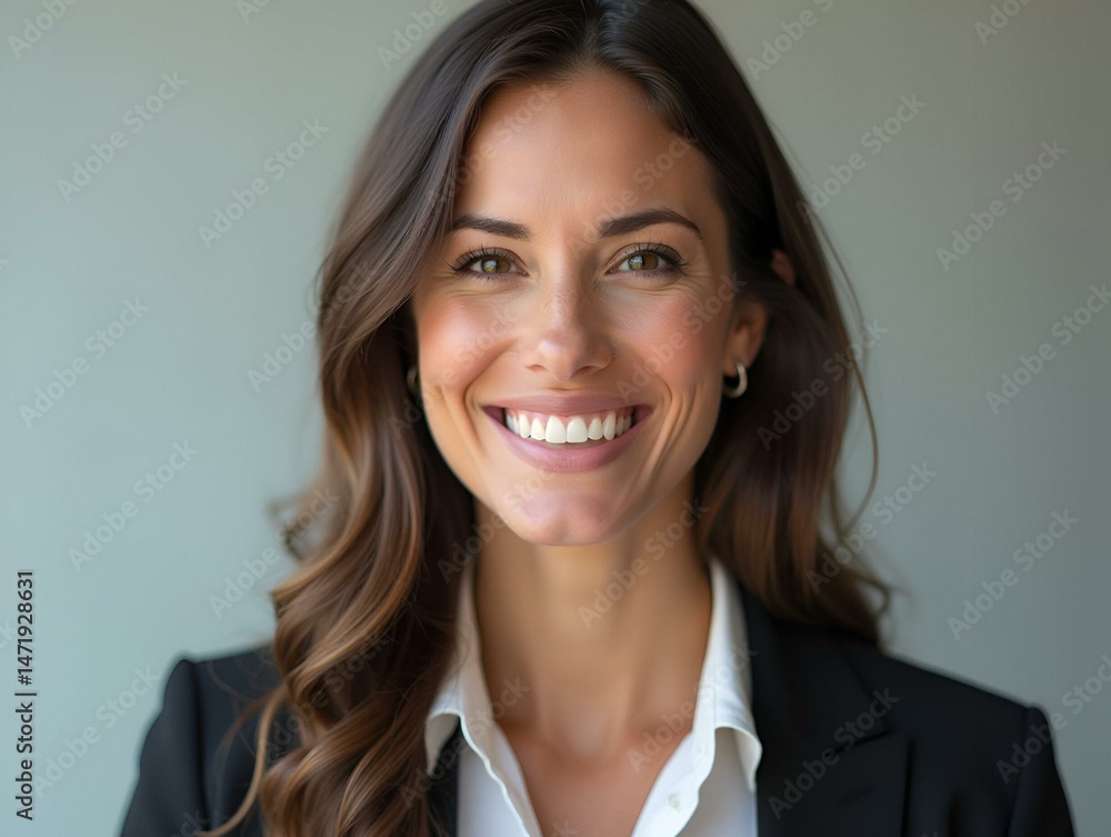 Portrait of happy female real estate agent portrait, headshot Portrait of happy female real estate agent portrait, headshot