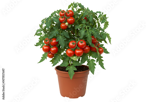 Fotografía Grow Your Own Tomatoes Potted Cherry Tomato Plant Guide on Transparent backgroun