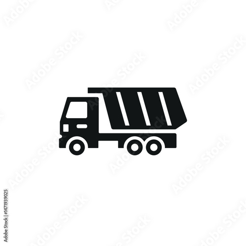 Dump truck icon. Simple dump truck icon for social media, app and web design. Vector illustration.