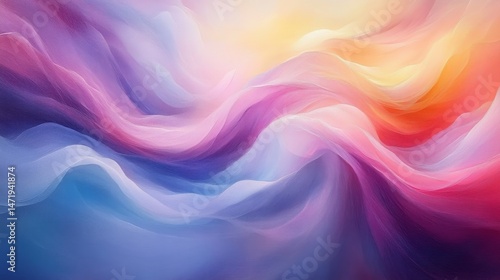 Wallpaper Mural Abstract colorful dynamic flowing textile design. Torontodigital.ca