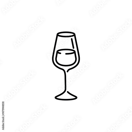 Wineglass icon. Simple wineglass icon for social media, app and web design. Vector illustration.