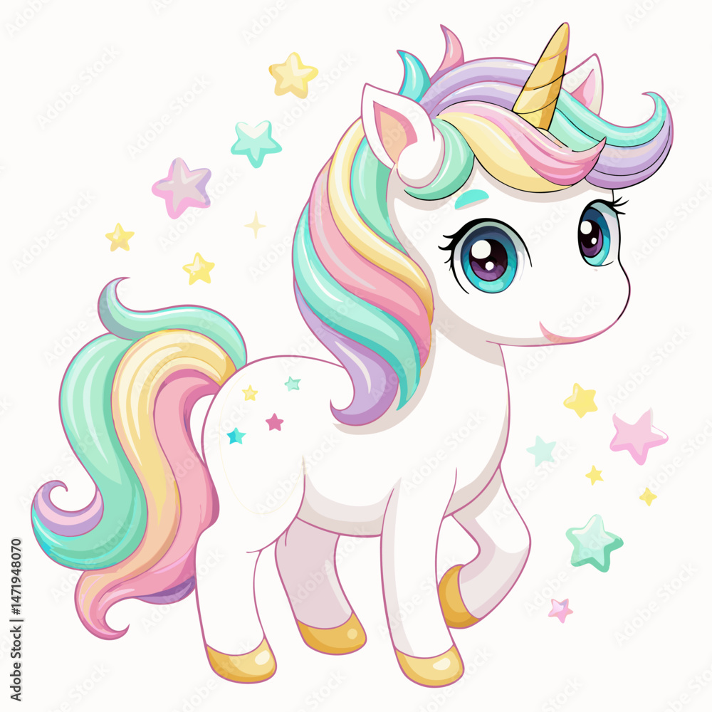 Naklejka premium Cute Pony Vector Illustration