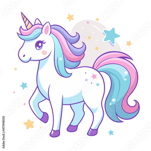 Cute Pony Vector Illustration