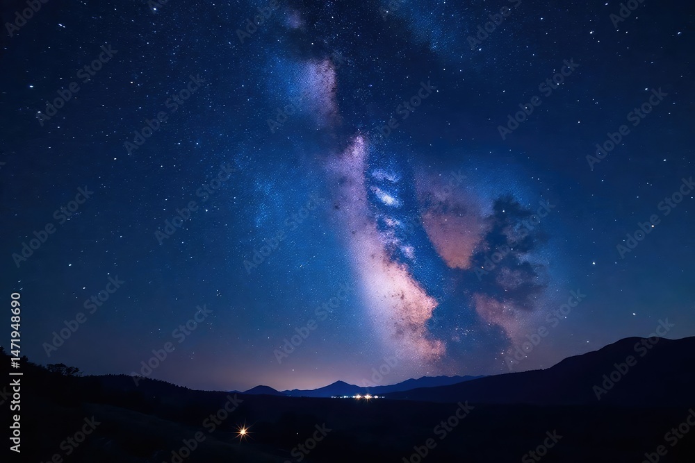 Fototapeta premium Night sky filled with stars forming a brilliant constellation, sparkling and bright , sparkling, sky, galaxy