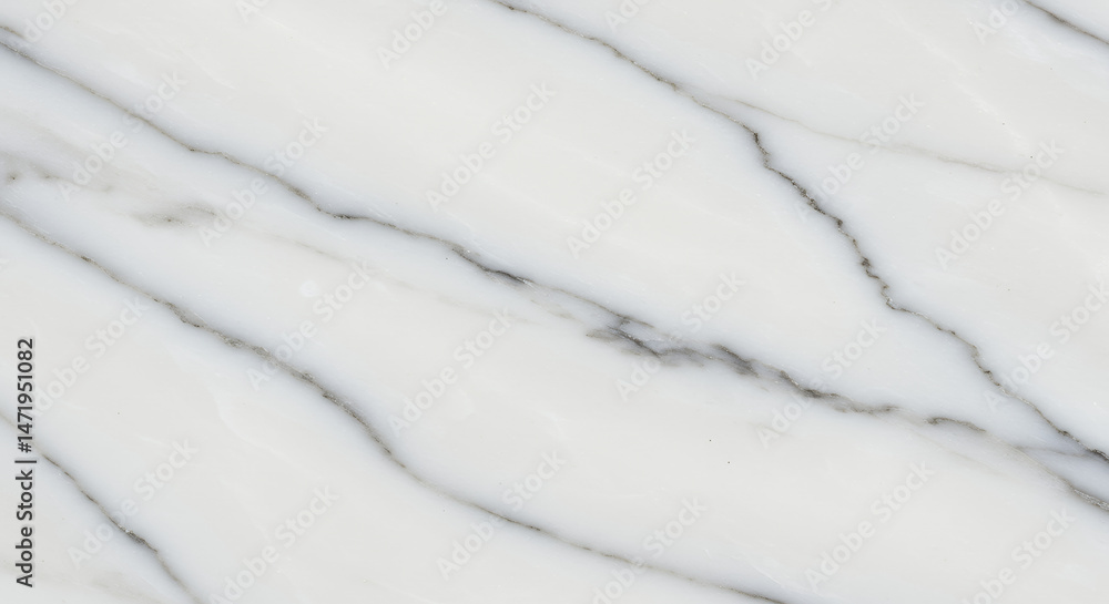 Obraz premium White Marble Texture: Veined Pattern, Elegant Stone Surface - Ideal for Backgrounds, Floors, Walls & Design Projects