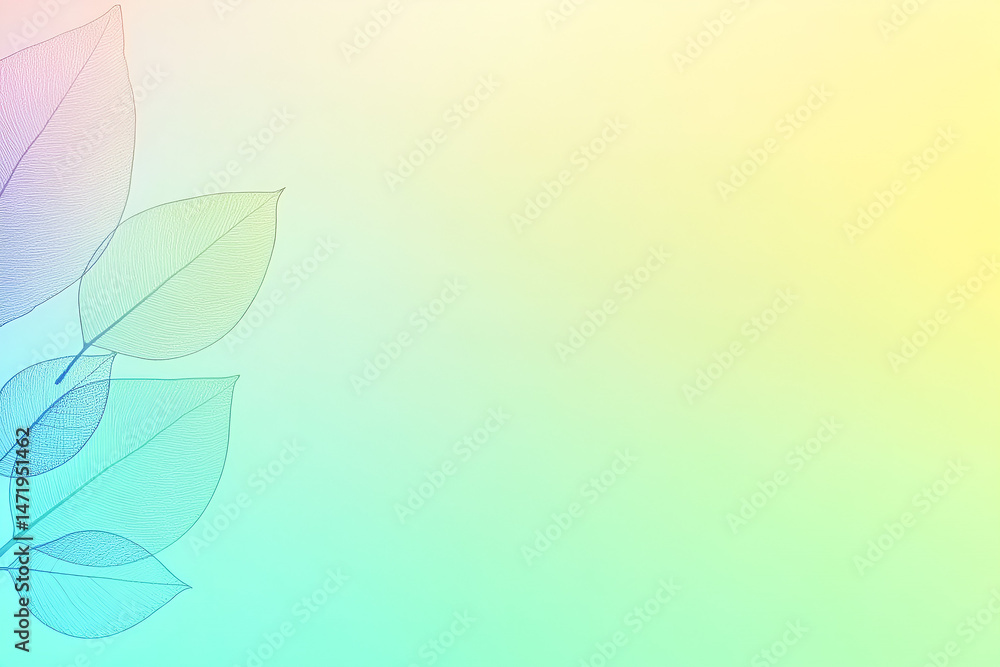 Soft pastel gradient background with translucent spring leaves, gentle organic design for calming, airy, seasonal digital or web use
Soft pastel gradient background with translucent spring leaves, gentle organic design for calming, airy, seasonal digital or web use