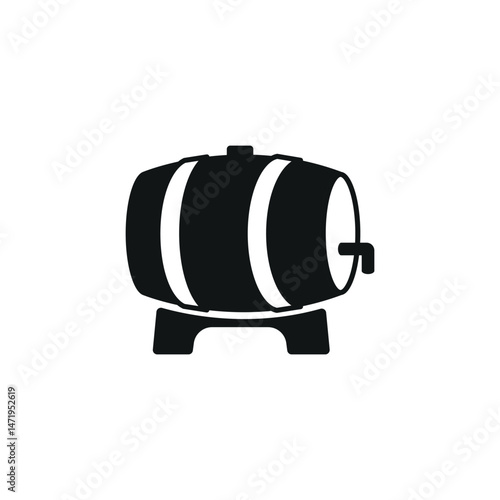 Beer barrel icon. Simple Beer barrel icon for social media, app and web design. Vector illustration.