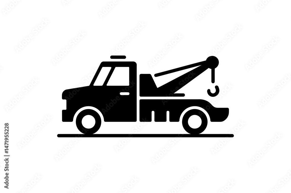 Tow truck roadside assistance emergency vehicle icon Tow truck roadside assistance emergency vehicle icon