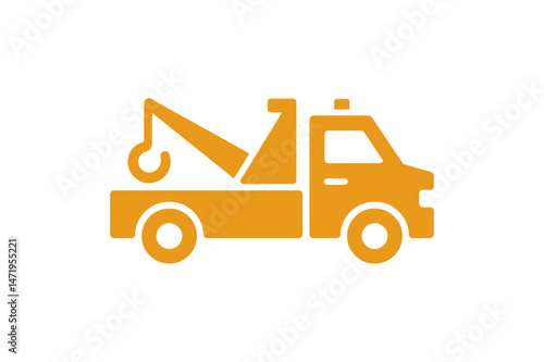 Tow truck roadside assistance vehicle recovery icon