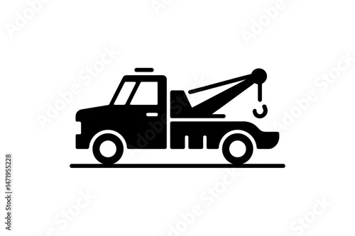 Tow truck roadside assistance emergency vehicle icon