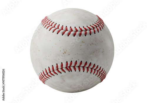 Used Baseball Ball Image HighResolution Texture on Transparent background