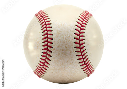 Baseball Closeup HighQuality Image of a Baseball Ball on Transparent background