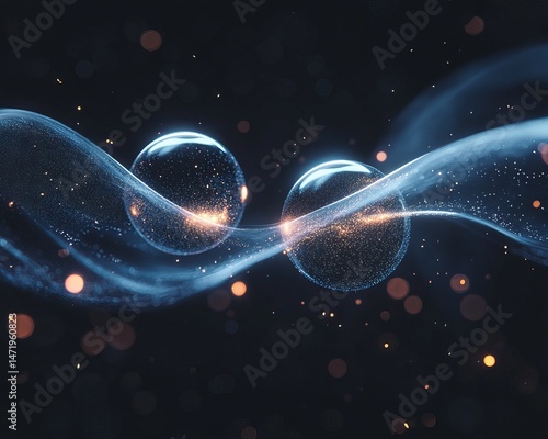 Minimalist Mysterious Representation of Quantum Entanglement with Glowing Particles
