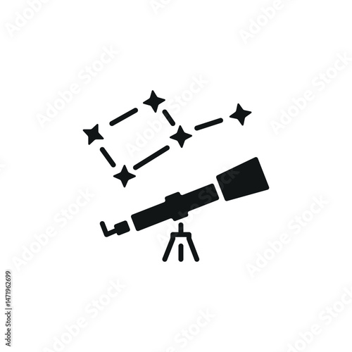 Telescope icon. Simple telescope icon for social media, app and web design. Vector illustration.