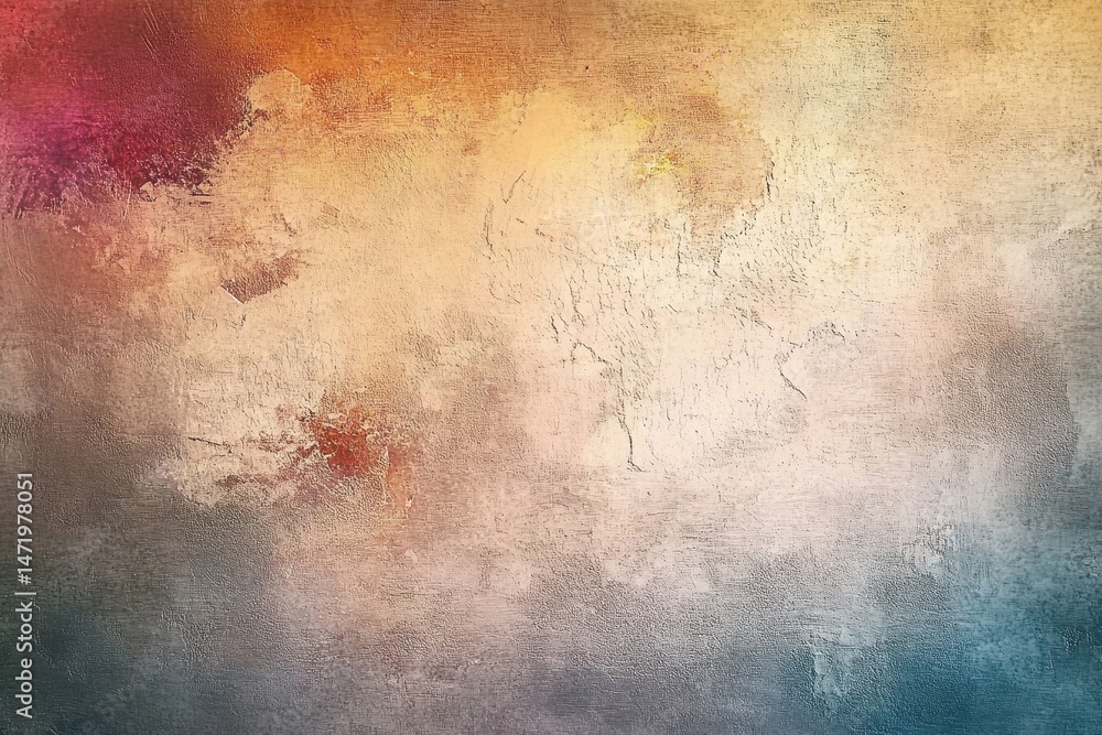 Obraz premium Abstract Texture Background in Orange Blue with Grunge Style Wallpaper and Decorative Surface Design