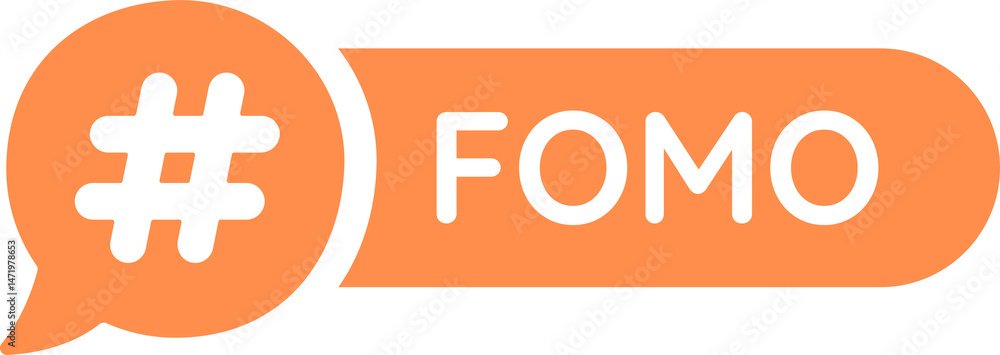 Obraz premium hashtag FOMO