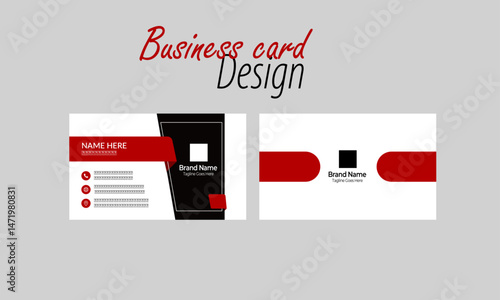 luxury Creative presentation Double-sided vertical layout Vector business card template design set