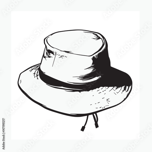 hand drawn vector illustration of a hat