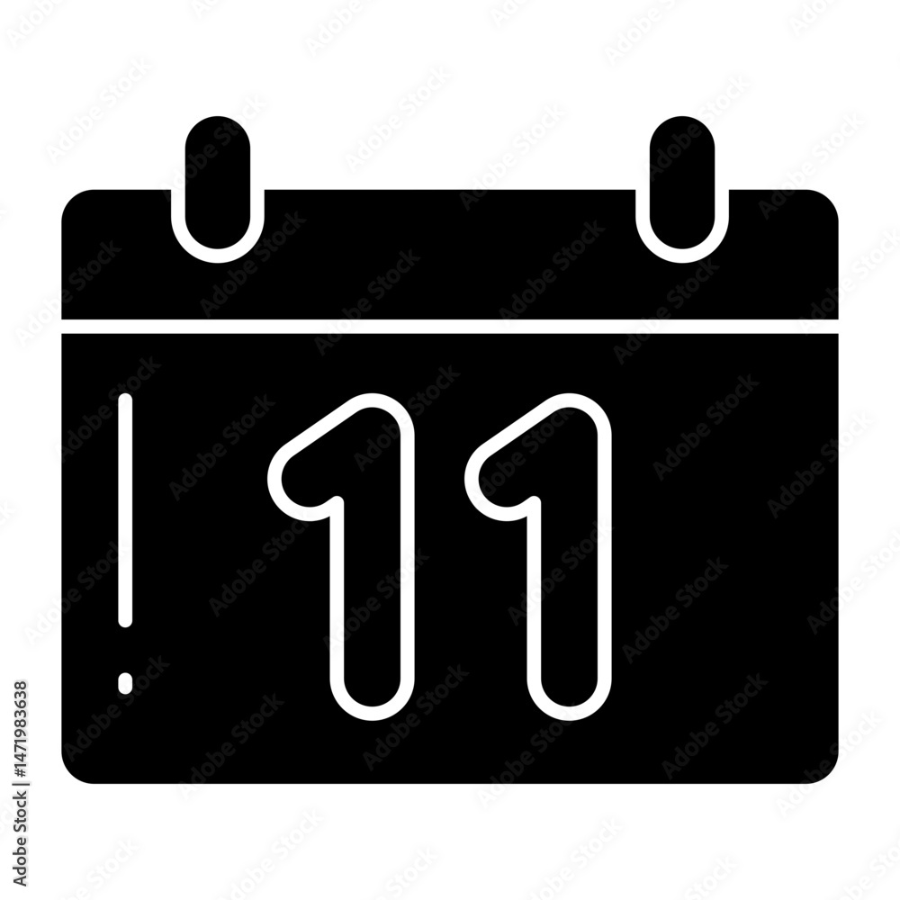 Fototapeta premium Date glyph icon