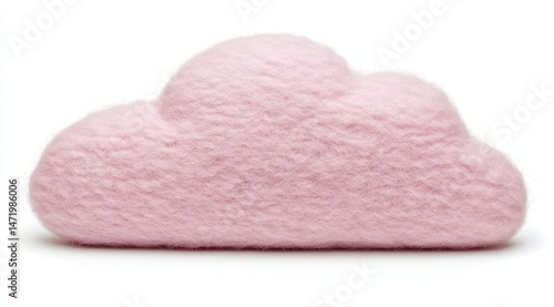 Fluffy pink cloud shape