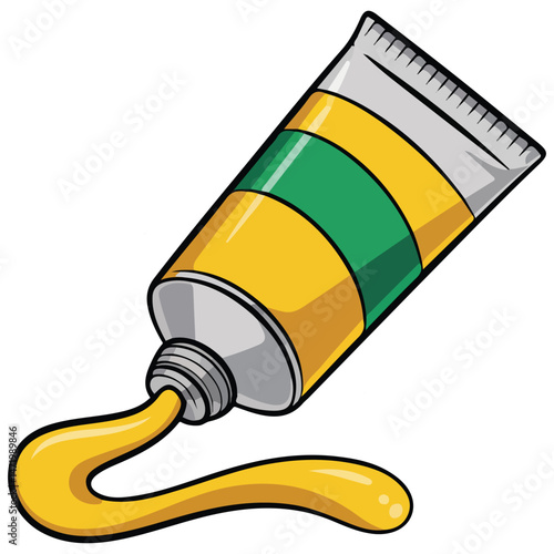 paint tube for artists isolated vector illustration on white background