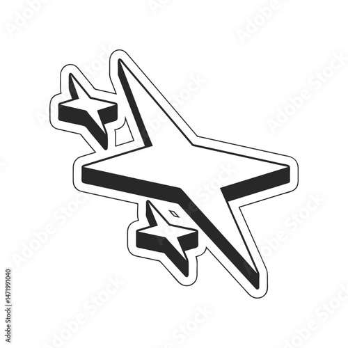 stars icon on a white background