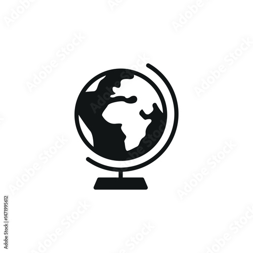 Globe icon. Simple globe icon for social media, app and web design. Vector illustration.