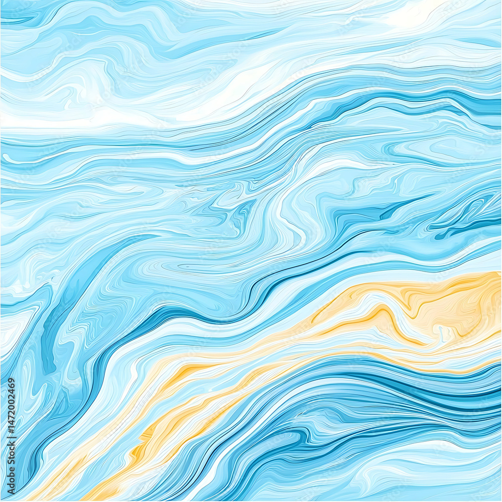 Blue and Gold Liquid Marble Texture. Blue and Gold Liquid Marble Texture.