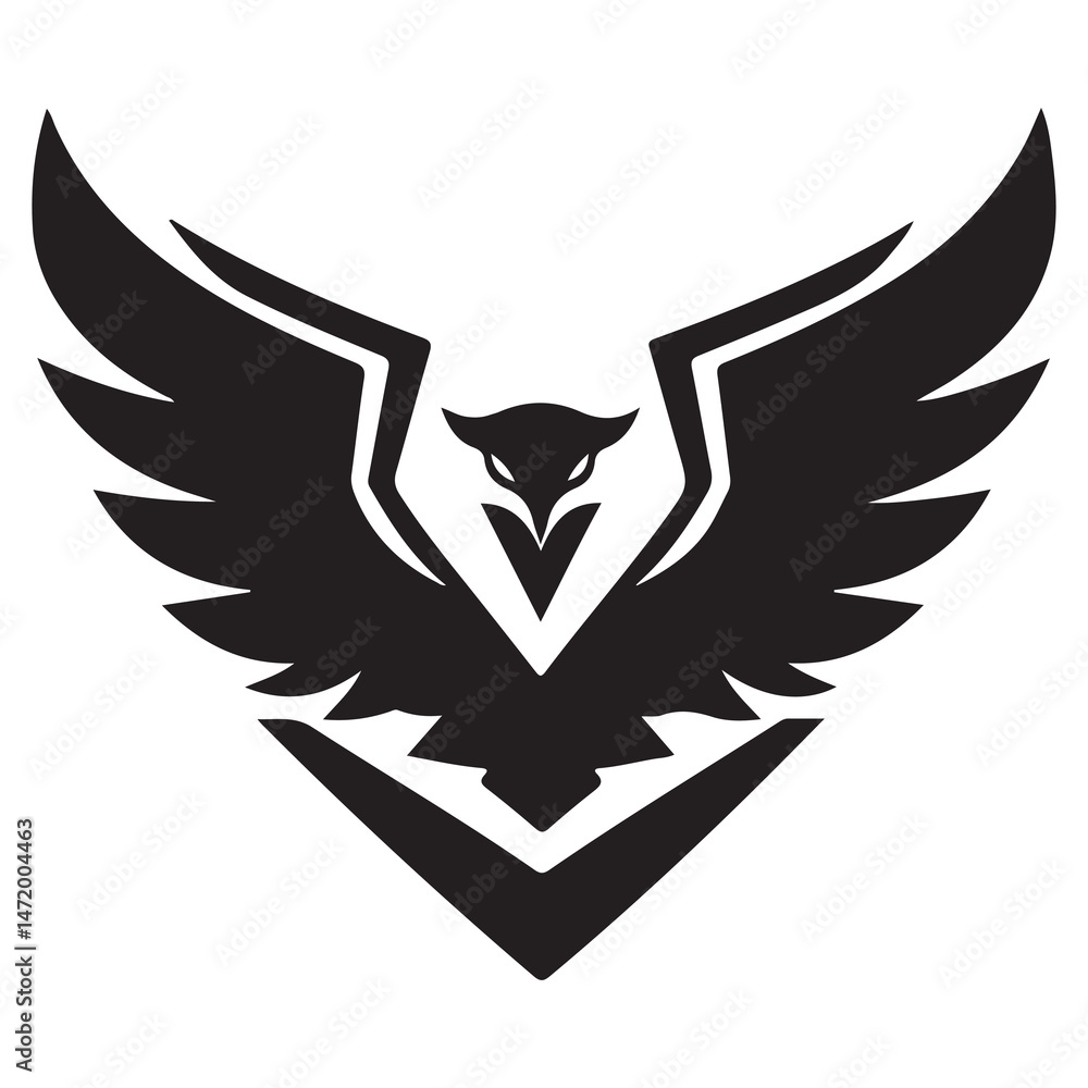 Fototapeta premium eagle shield with wings