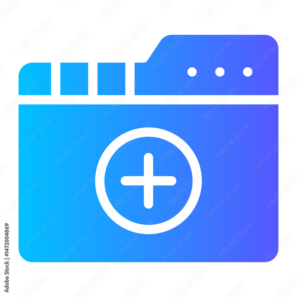 Fototapeta premium Add Folder Icon – Vector Illustration for Website or App