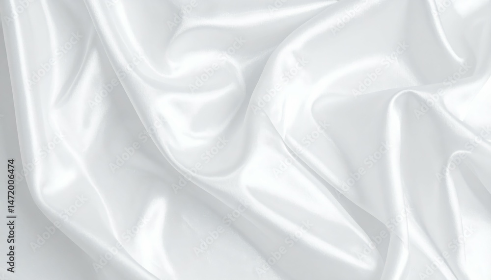 Obraz premium Luxurious Ethereal White Silk Draped Softly to Create a Flowing and Inviting Backdrop for Elegant Designs and Photos